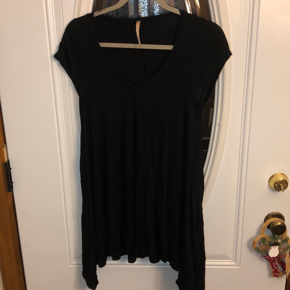 Black mini t-shirt dress